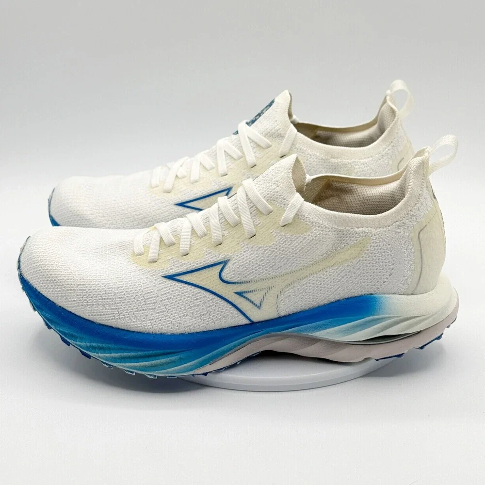 Mizuno Wave Neo Wind Running Shoes Womens 9.5 White Blue J1GD227821 Sneakers - Picture 5 of 12